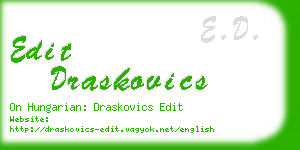 edit draskovics business card